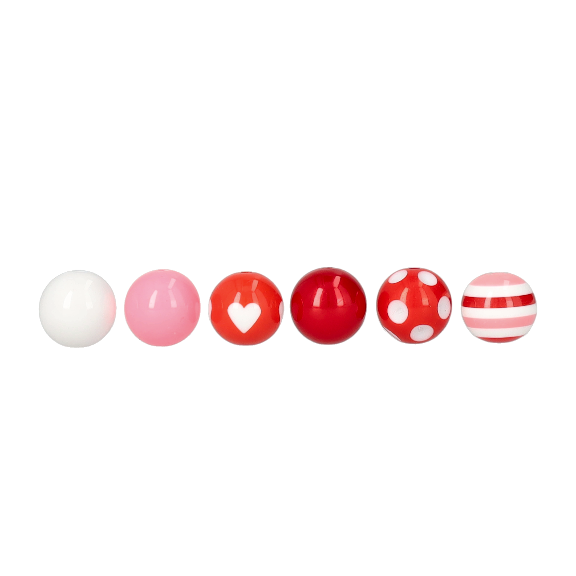 (95-tlg. Set) Grosse Strass Perlen DIY Bastel Schmuck Glitzer Zwischenperle Armband / Ketten Zubehör - Rosa / Rot