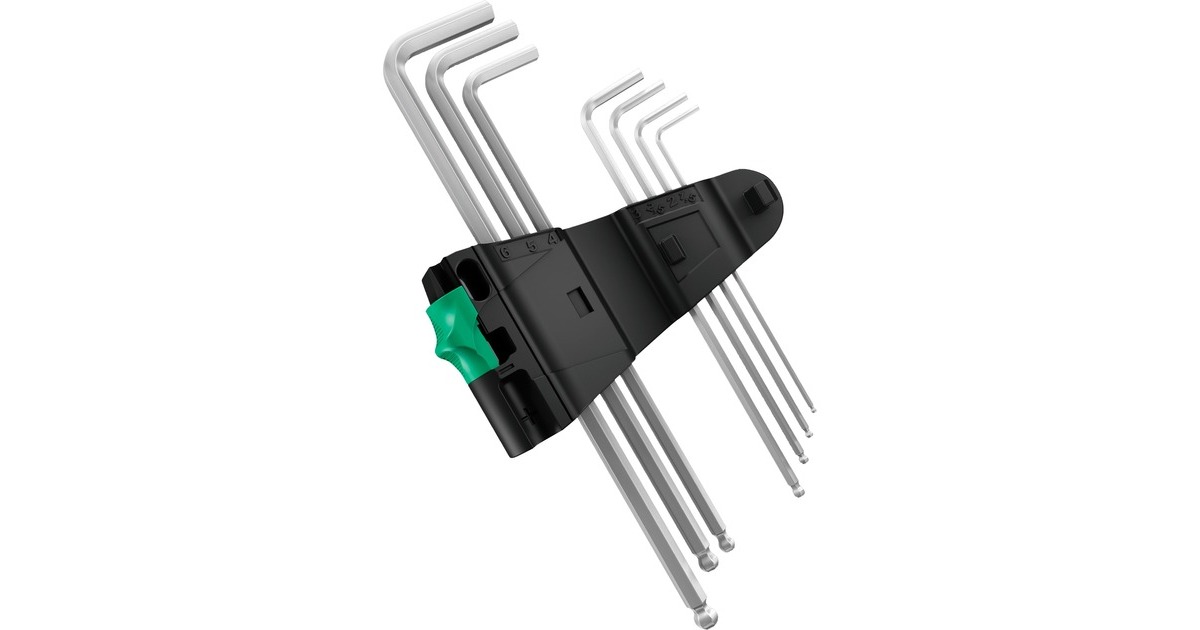 Wera950/9 Hex-Plus 1 SB Stiftsleutelset, metrisch, verchroomd  (9-delig)