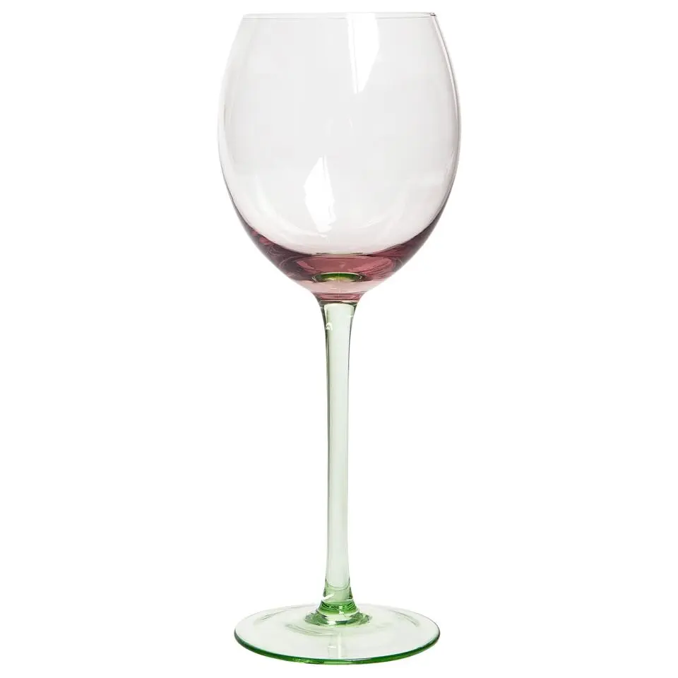 DIOPSIDE - Wijnglazen set van 4 - Roze/Groen - Glas