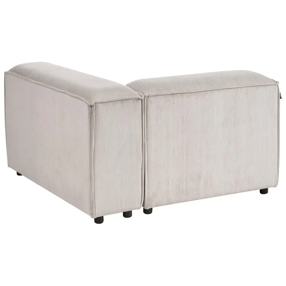 ARDAL - Chaise longue - Taupe - Linkszijdig - Corduroy