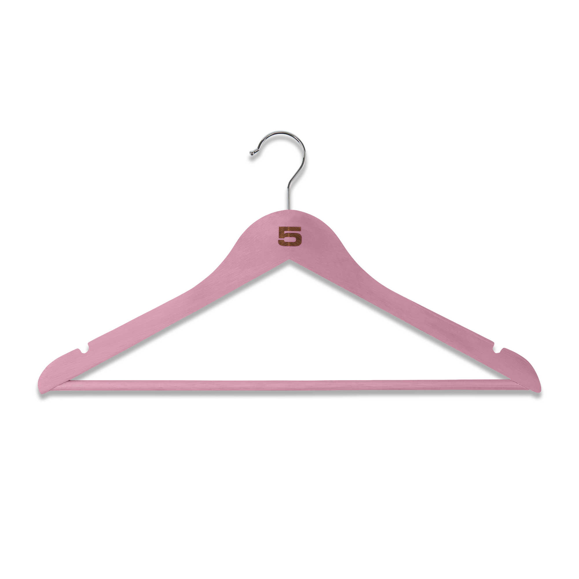 Kledinghangers hout cotton candy - set van 6