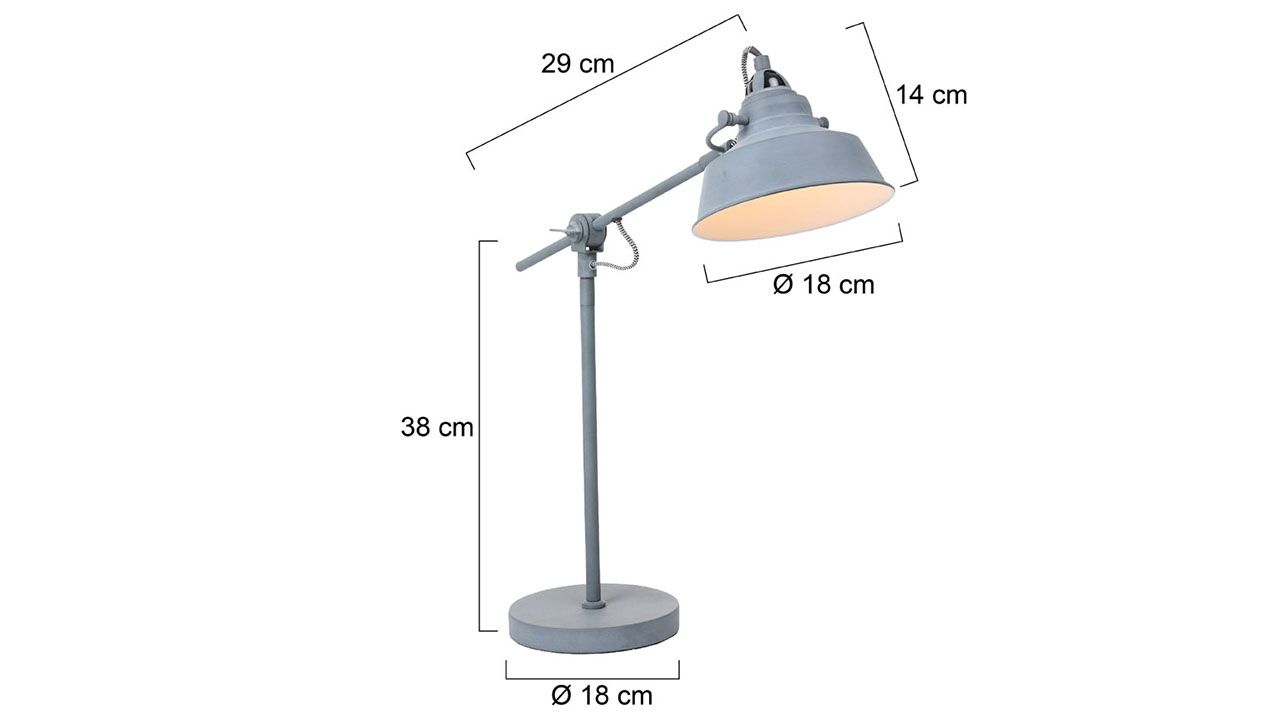 Tafellamp 1321GR  Mexlite ⌀18  x H67 cm