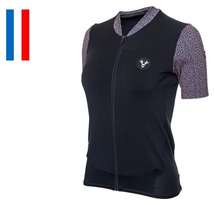 Maillot Manches Courtes Femme LeBram Aspin Noir Orange