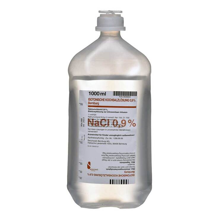 Isotonische Kochsalzlösung 0,9% Bernburg Infusionsl.PE, 10X1000 ml