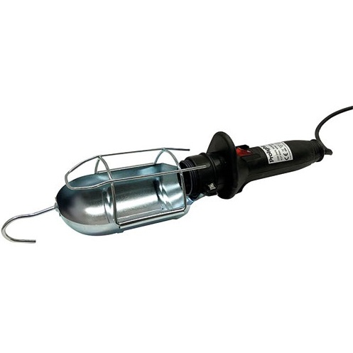 Baladeuse avec interrupteur crochet et grille métallique E27 60W 5 m
