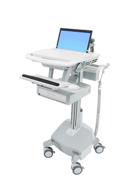 Ergotron StyleView - Vogn (kun lading) - åpen arkitektur - for notebook / tastatur / mus - medisinsk - aluminium, forsinket stål, kvalitetsplast - gr