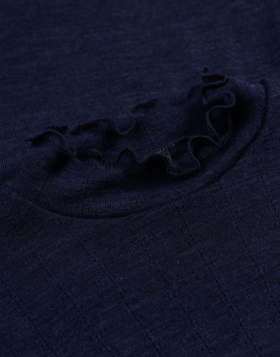 Pointelle shirt met hoge hals van merinowol/zijde voor kinderen