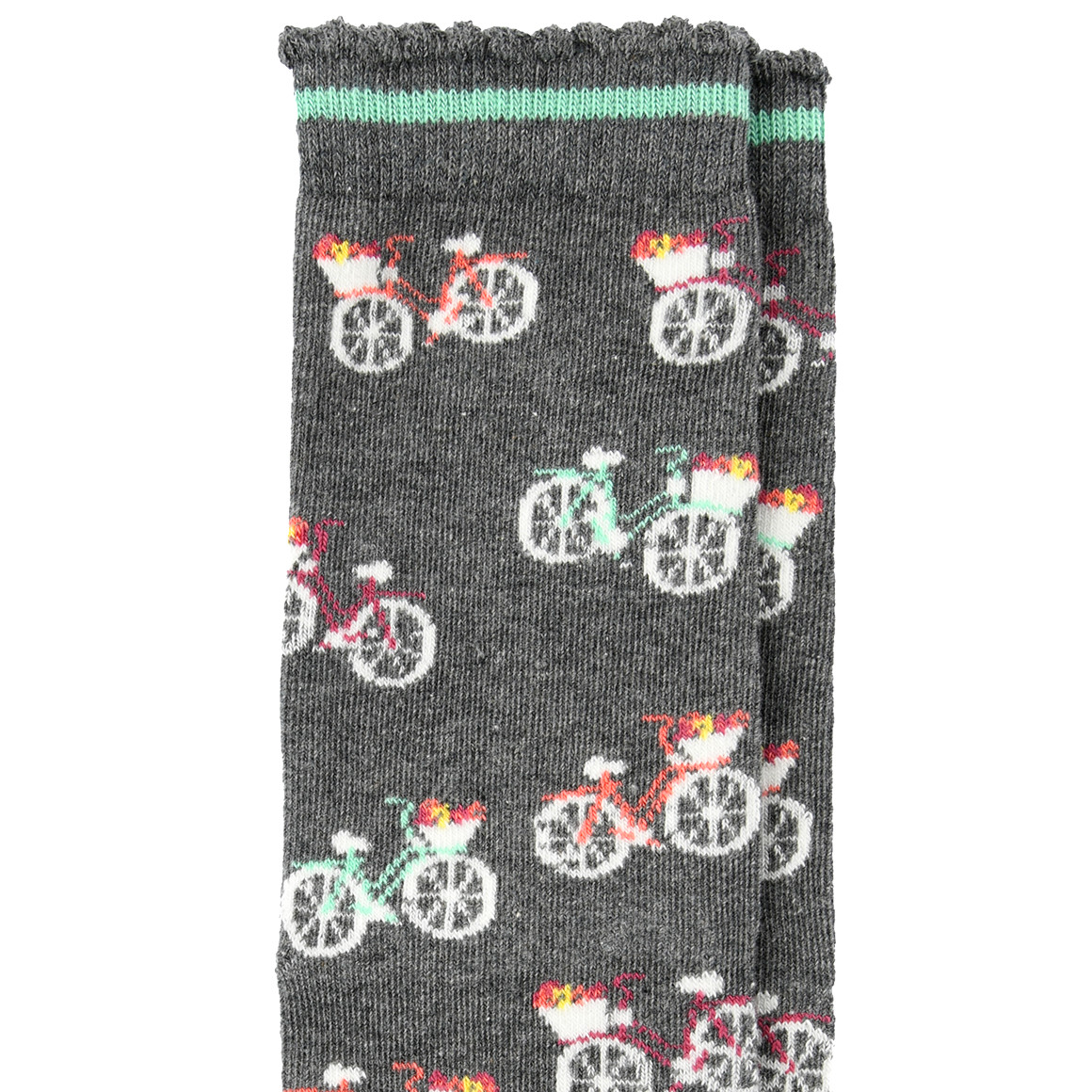 Gina Benotti 1 Paar Damen Socken mit Fahrrad-Motiven grau