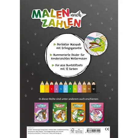 Ravensburger Malen nach Zahlen: Wilde Tiere - H20