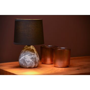 Lucide MARMO tafellamp Ø 16 cm Zwart