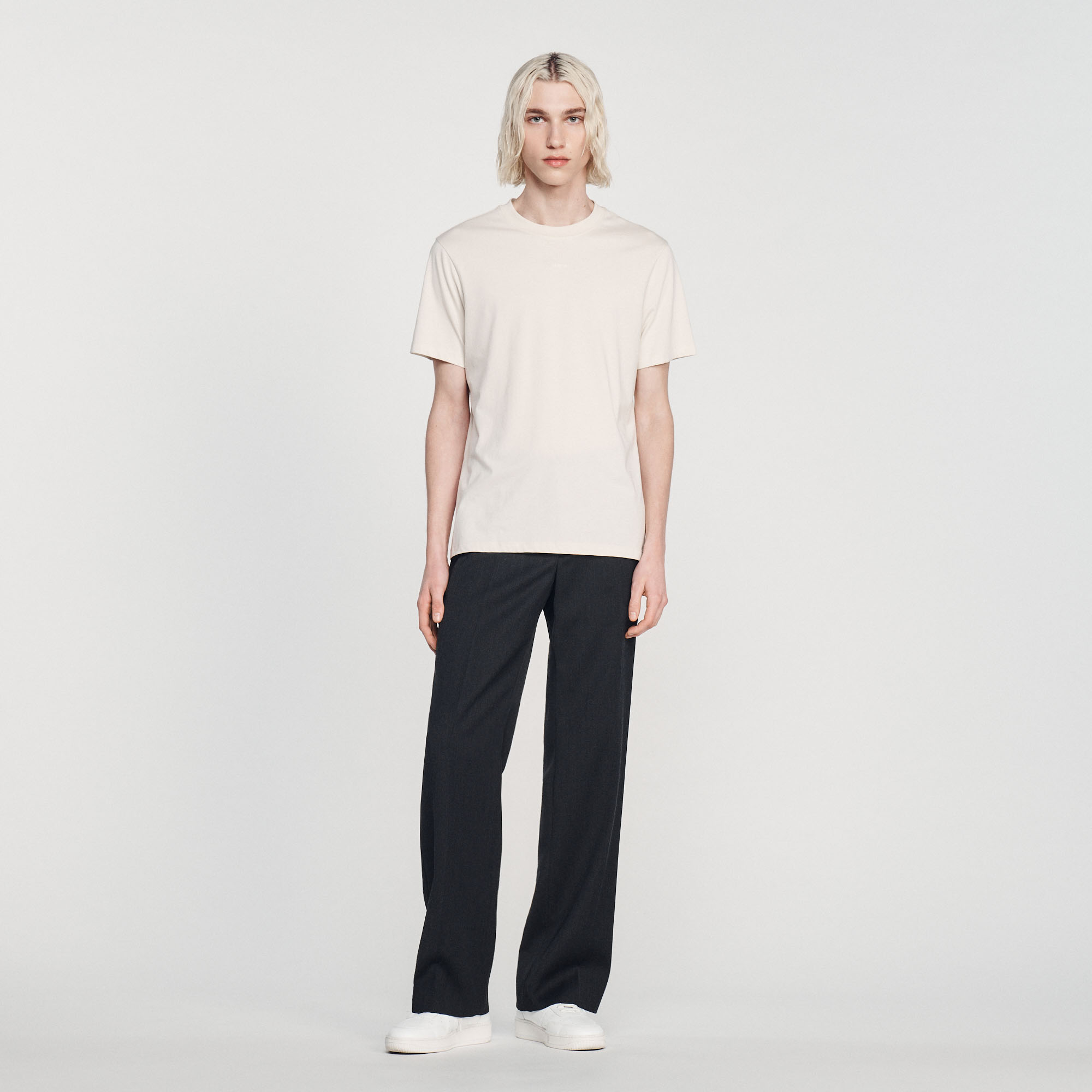 T-shirt brode Sandro en coton biologique