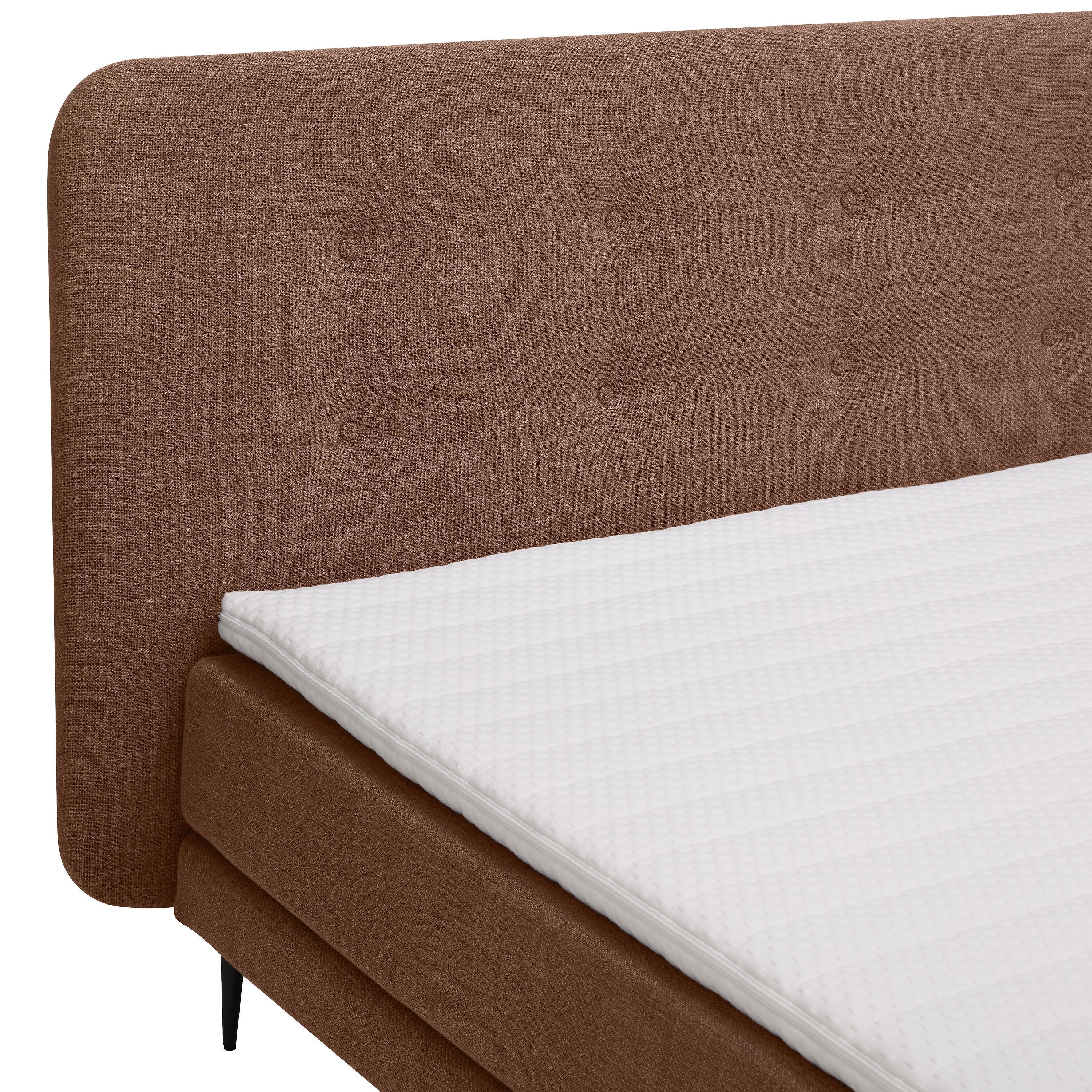 bico GOODNIGHT Boxspringbett - Cognac / B: 160.0 cm x T: 200.0 cm