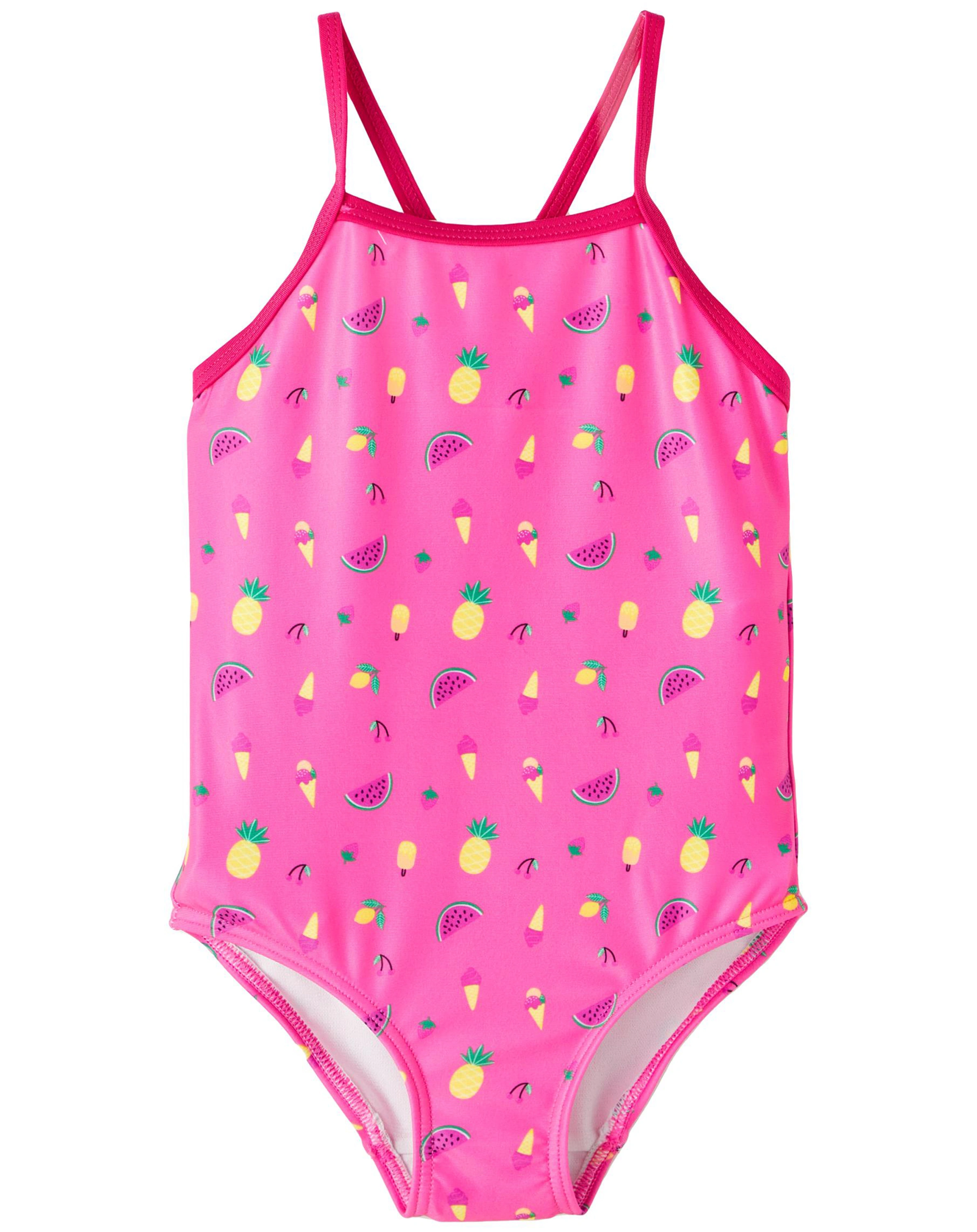 Badeanzug NMFZIZA AOP in sangria sunset