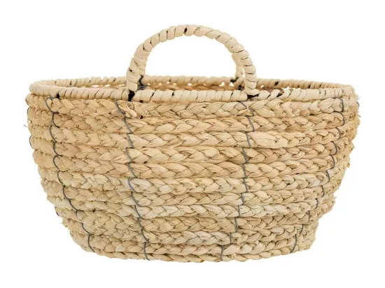 Panier en fibre naturelle et corde de papier marron d34x17/23h