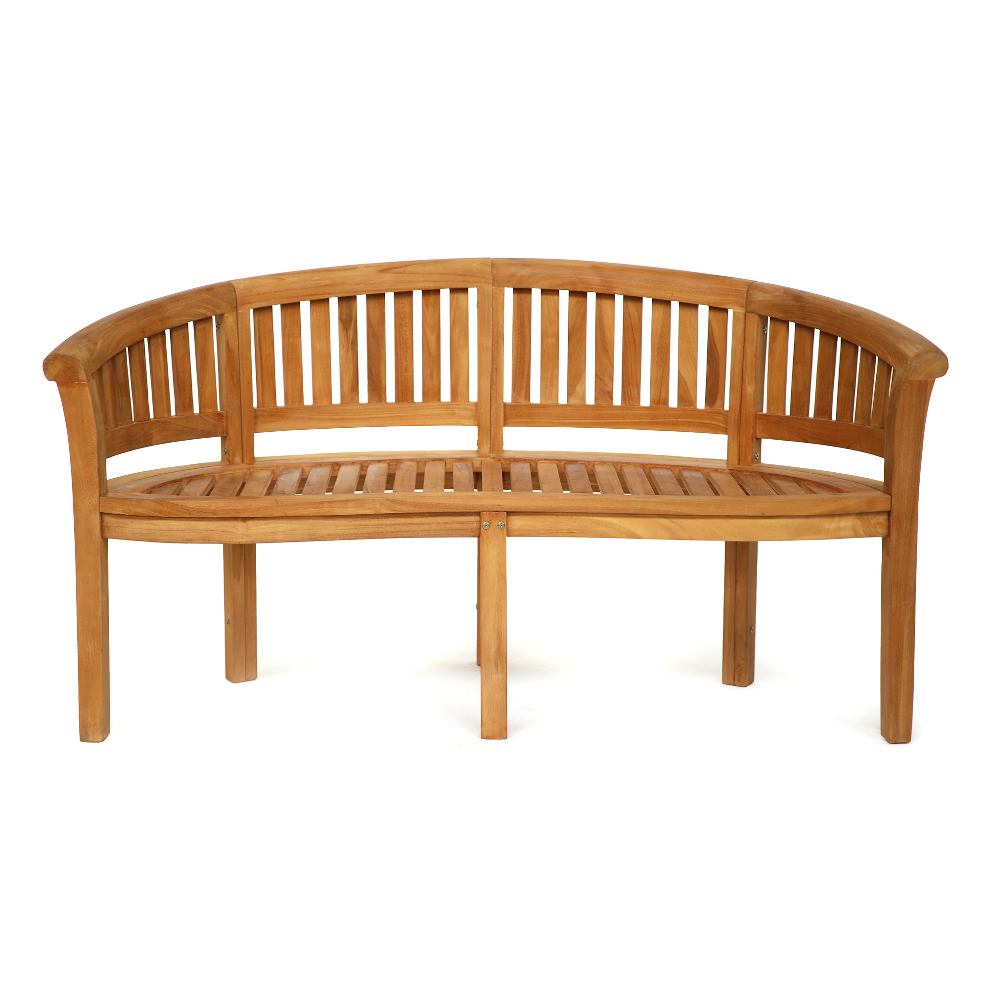 Teak-Rundbank 'Stralsund', natur, B 160 cm, T 54 cm , H 85 cm günstig bestellen