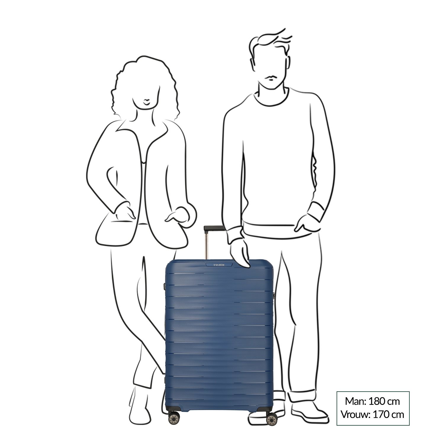 Travelite Mooby 4w Trolley L blue
