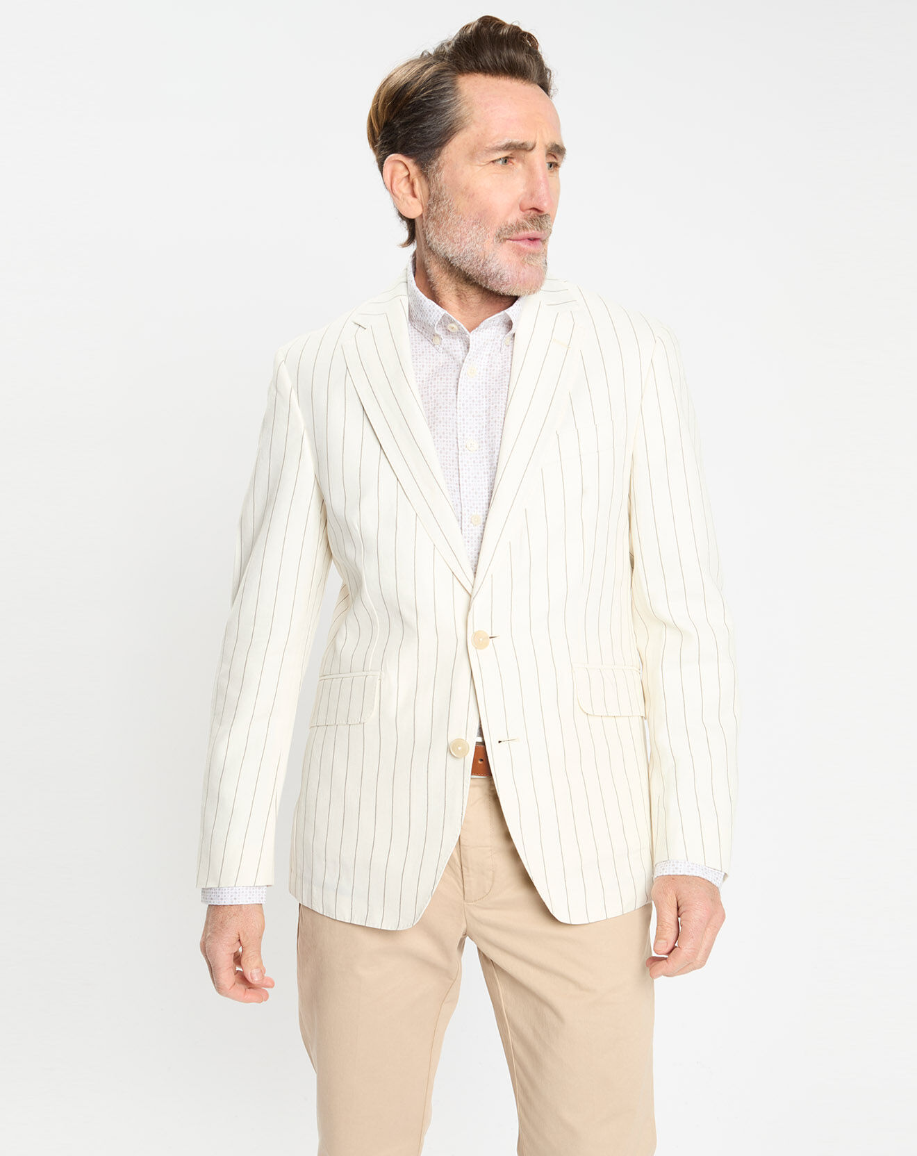 Hackett London Veste rayée blanche