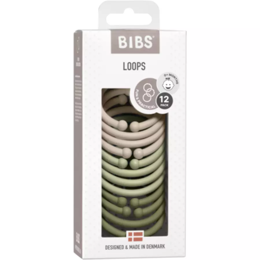 BIBS® Loops VanillaSageOlive 12 Stück