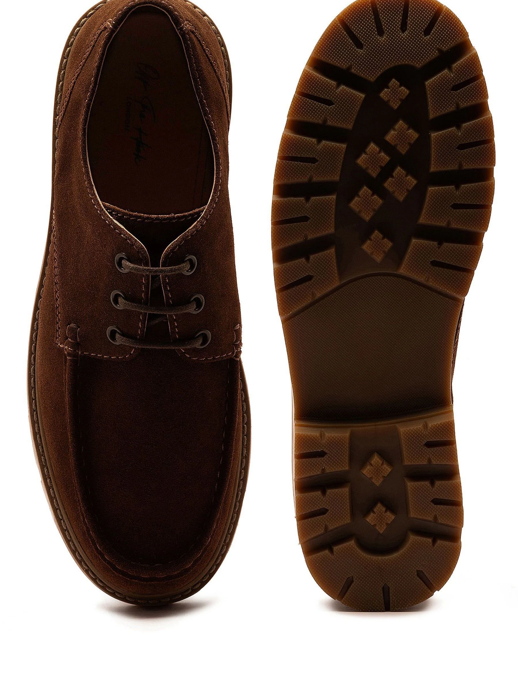 Bruin - Off The Hook Harvey Suede Leather Casual Lace-Up Boat Shoes