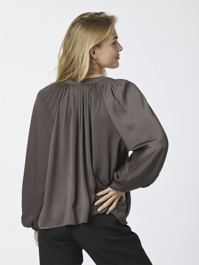 Neo Noir Kirsty Structure Blouse Brown
