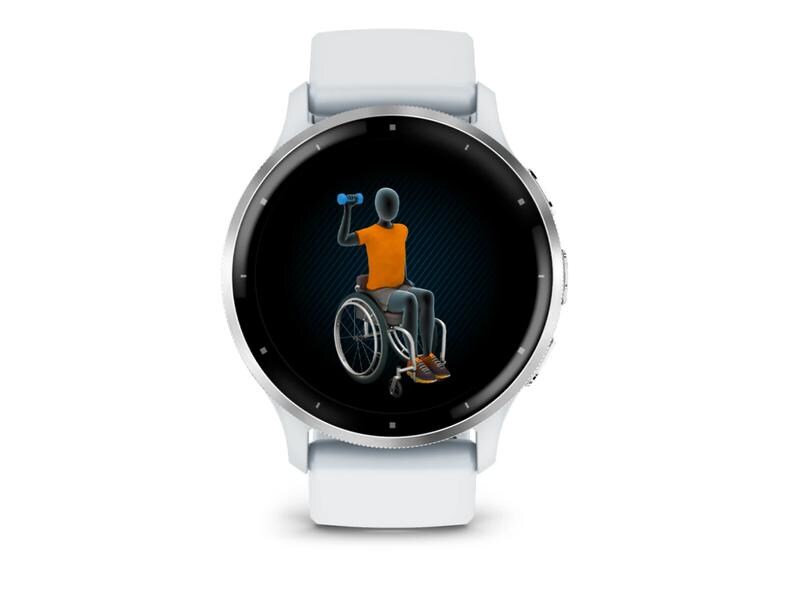 GARMIN Sportuhr Venu 3 Steinweiss / Silber Smartwatch