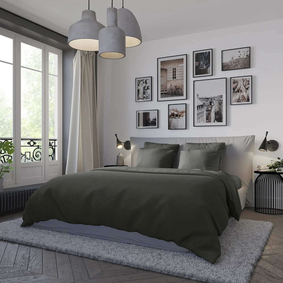 Housse de couette Confort Jersey Coloris Carbone
