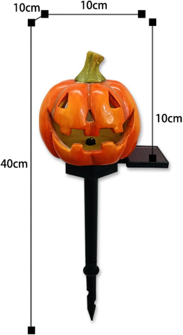 Solar Kürbis LED Lampe Outdoor Deko Halloween Gartenleuchte - Warmweiss