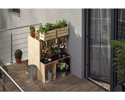 Buildify houten fruitkist, klein, onbehandeld, 34x23x21 cm