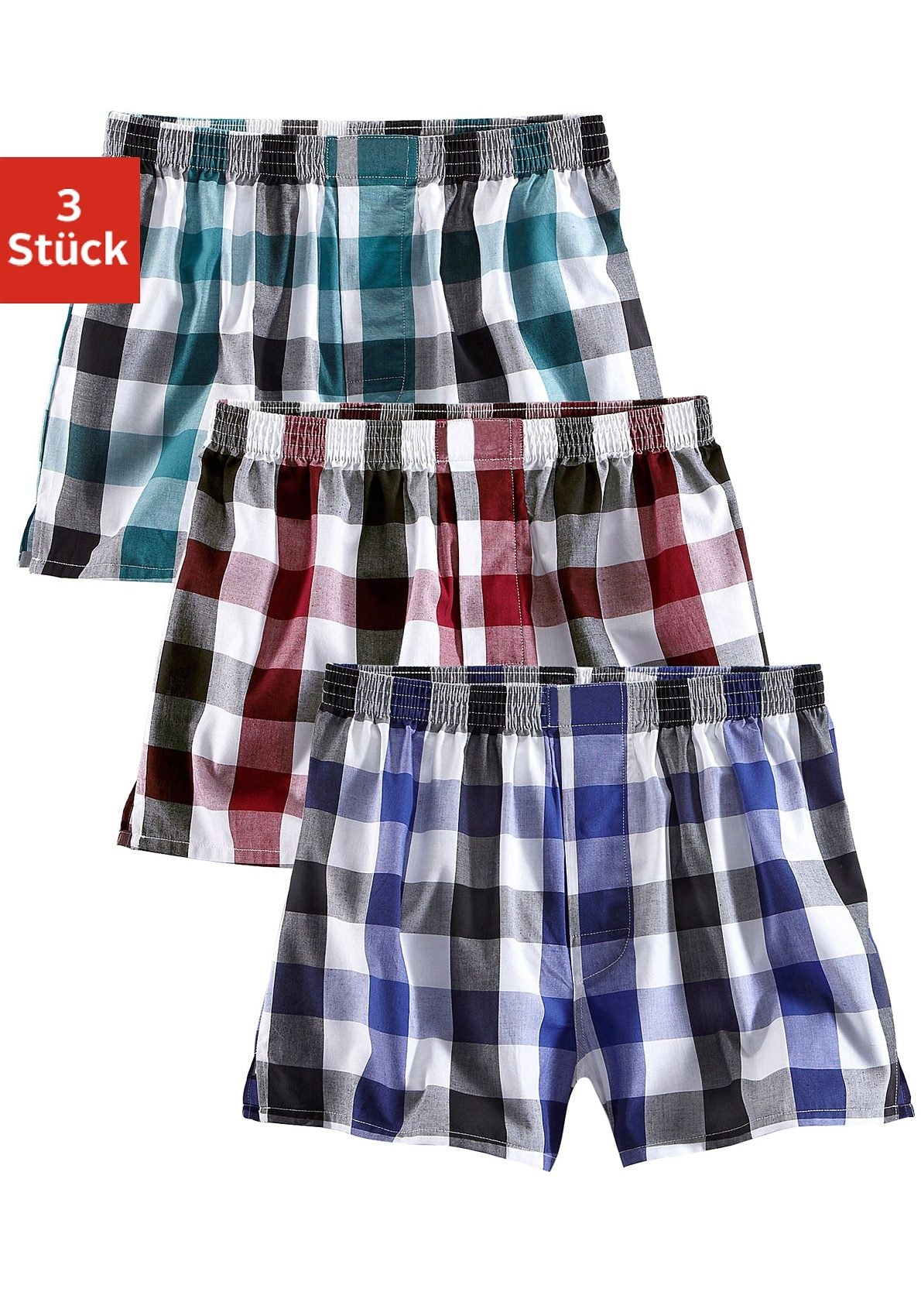 le jogger® Boxer »Boxershorts für Jungen«, 3 Stk. lässiger Style in bequemer Passform