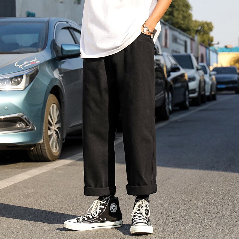 Whyessa - Effen cropped rechte broek