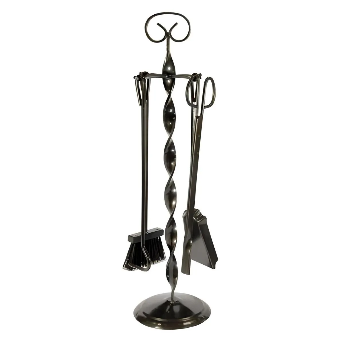 Visiodirect Serviteur Cheminée Noir 70 cm Fer Forgé