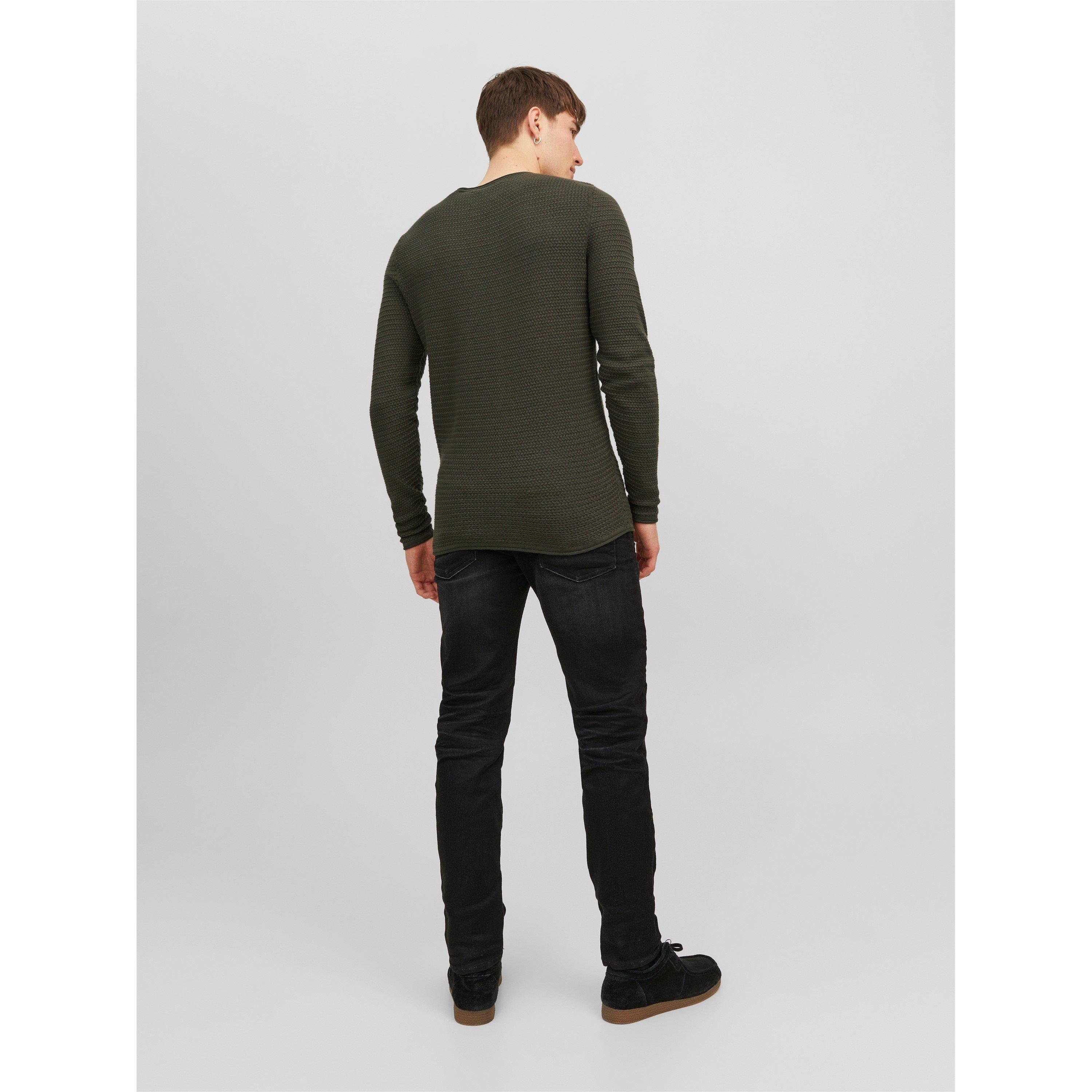 Jack and Jones Textured Crew Jumper Mens