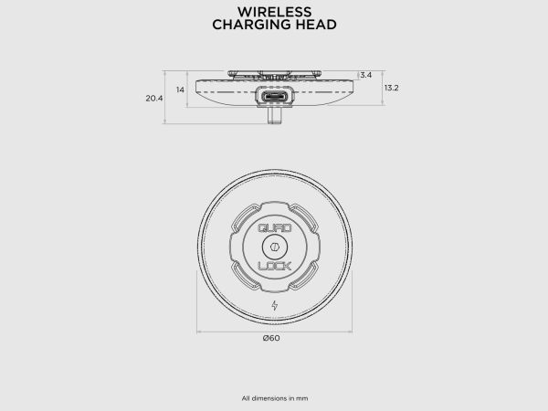 Quad Lock Wireless Charging Head