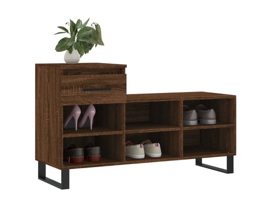 VIDAXL - Armoire à chaussures chêne marron 102x36x60cm bois d'ingénie...