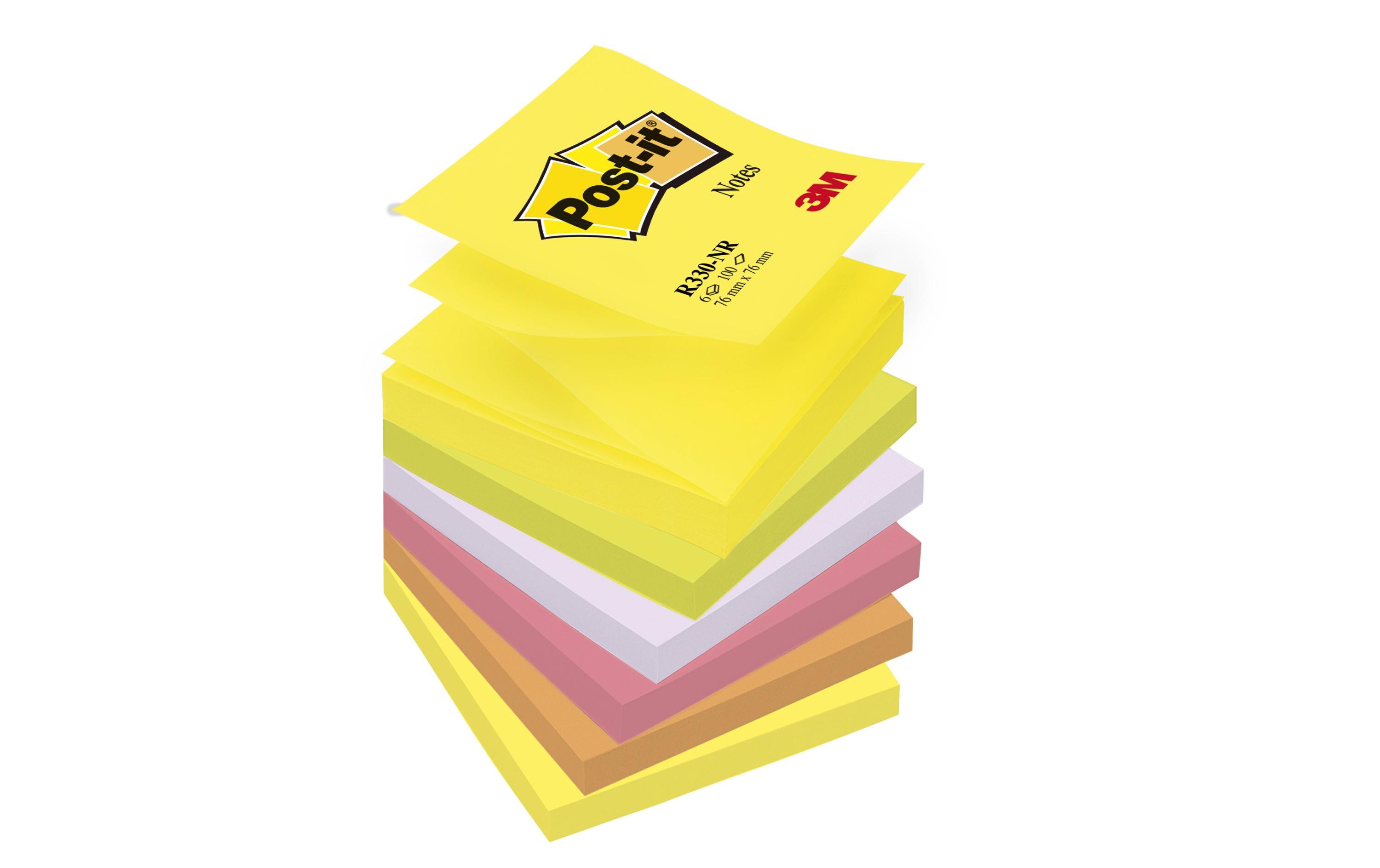 Notizzettel Z-Notes Super Sticky 7.6 cm x 7.6 cm MehrfarbigHaftnotizen Z-Notes