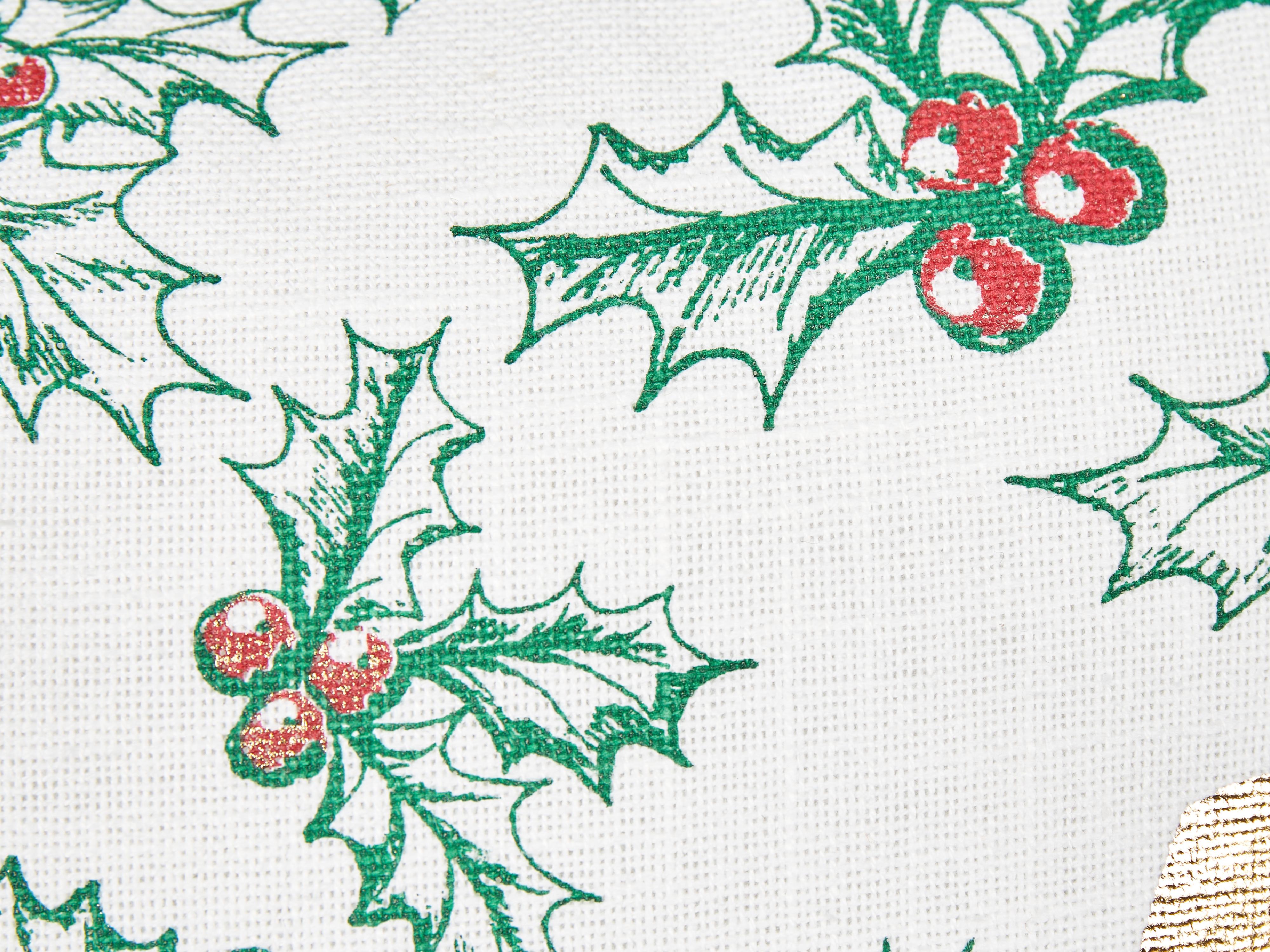 Set van 2 sierkussens ZAMIA Katoen 45 x 45 cm Wit kerstmotief