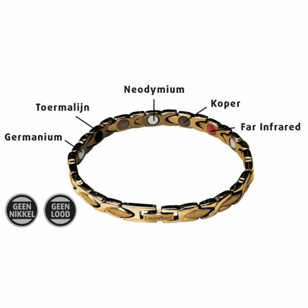 Lucovitaal Yinmagnetic Magneet Armband Goud