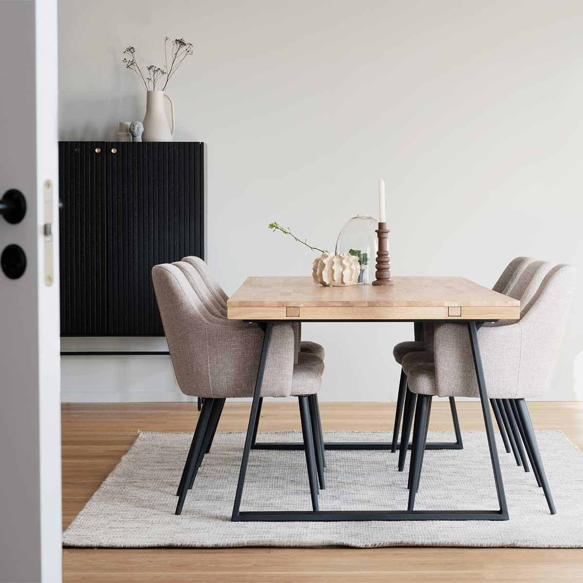 Opbergkast Halifax houten Zwart