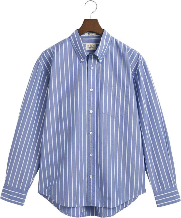 Gant REL HERITAGE POPLIN STRIPE SHIRT Lapis blue