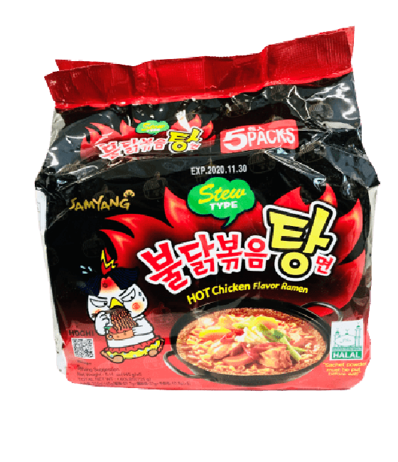 Samyang Instant Ramen Pittige Kip Stoofpot 5x145g