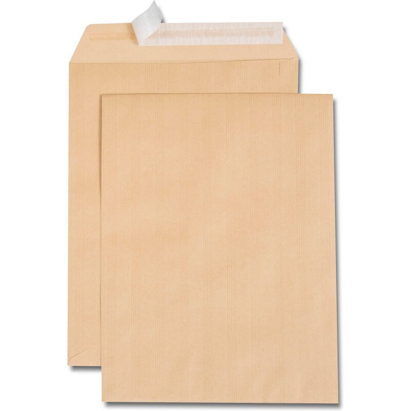 Pochette kraft brun 24 260x330 120 g/m² bande de protection - Boîte de 250