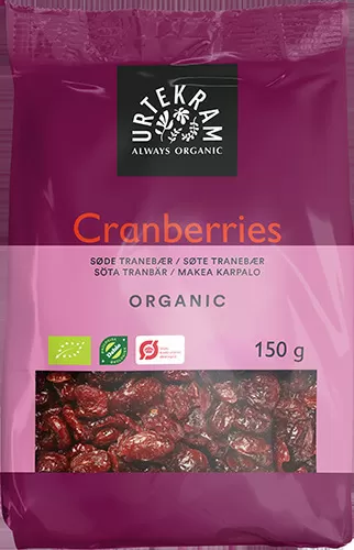 Urtekram Tranebær snack Ø - 150 g