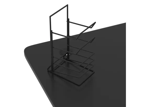 Bureau de jeu avec pieds en forme de Y Noir 90x60x75 cm