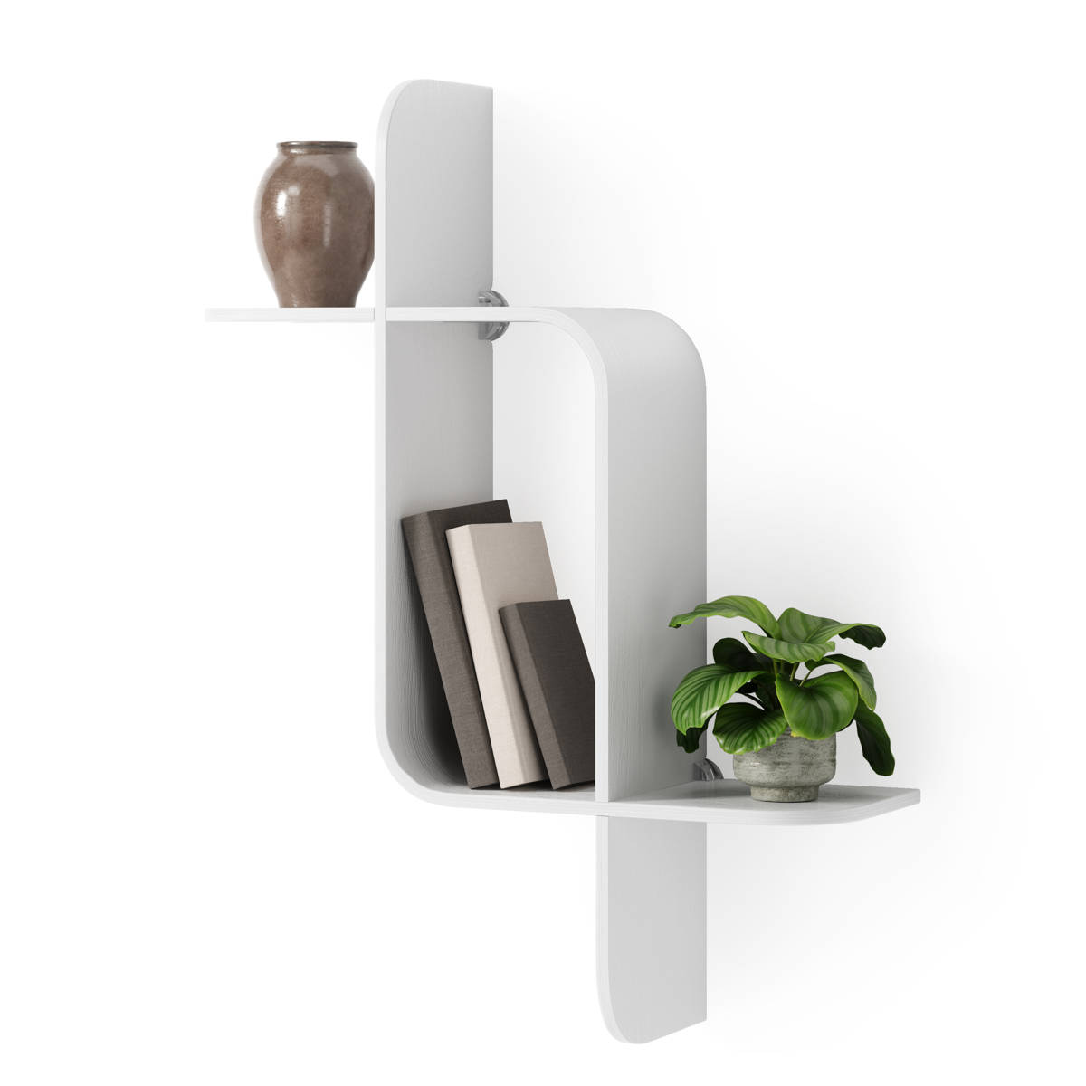 Umbra Montage wandplank - Wit hout