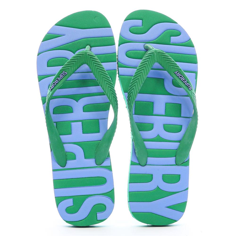 Superdry Tongs Vertes/Violettes Homme Superdry Vintage Vegan