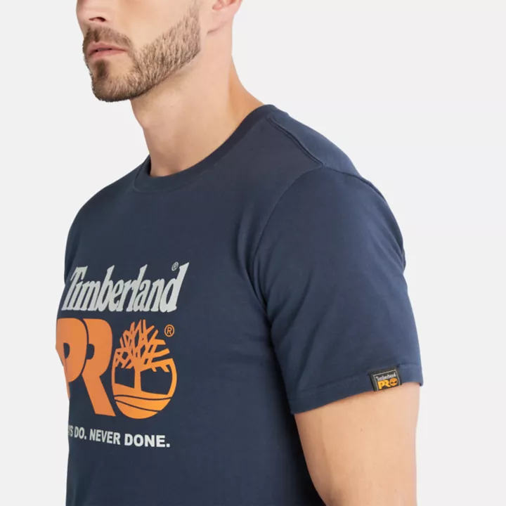 T-shirt à logo Timberland PRO Core pour homme en bleu marine