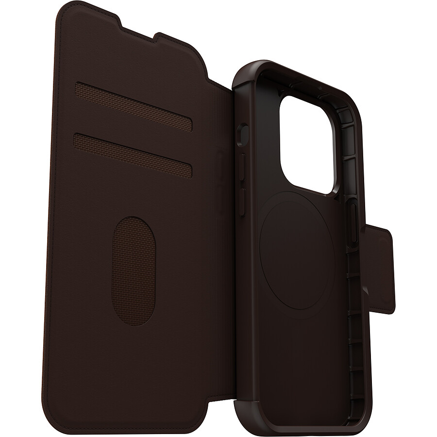 Otterbox Coque Strada Series Folio MagSafe Marron - iPhone 15 Pro