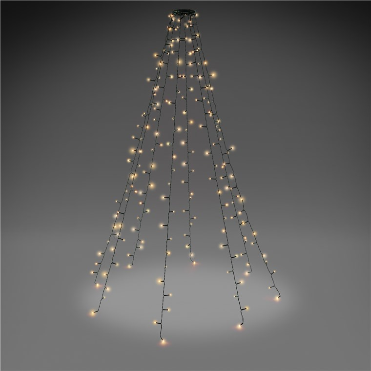 (1.5m) 400 LED's Weihnachts Deko Lichterkette Tannenbaum Outdoor Beleuchtung Baummantel IP44 (60387) - Warmweiss