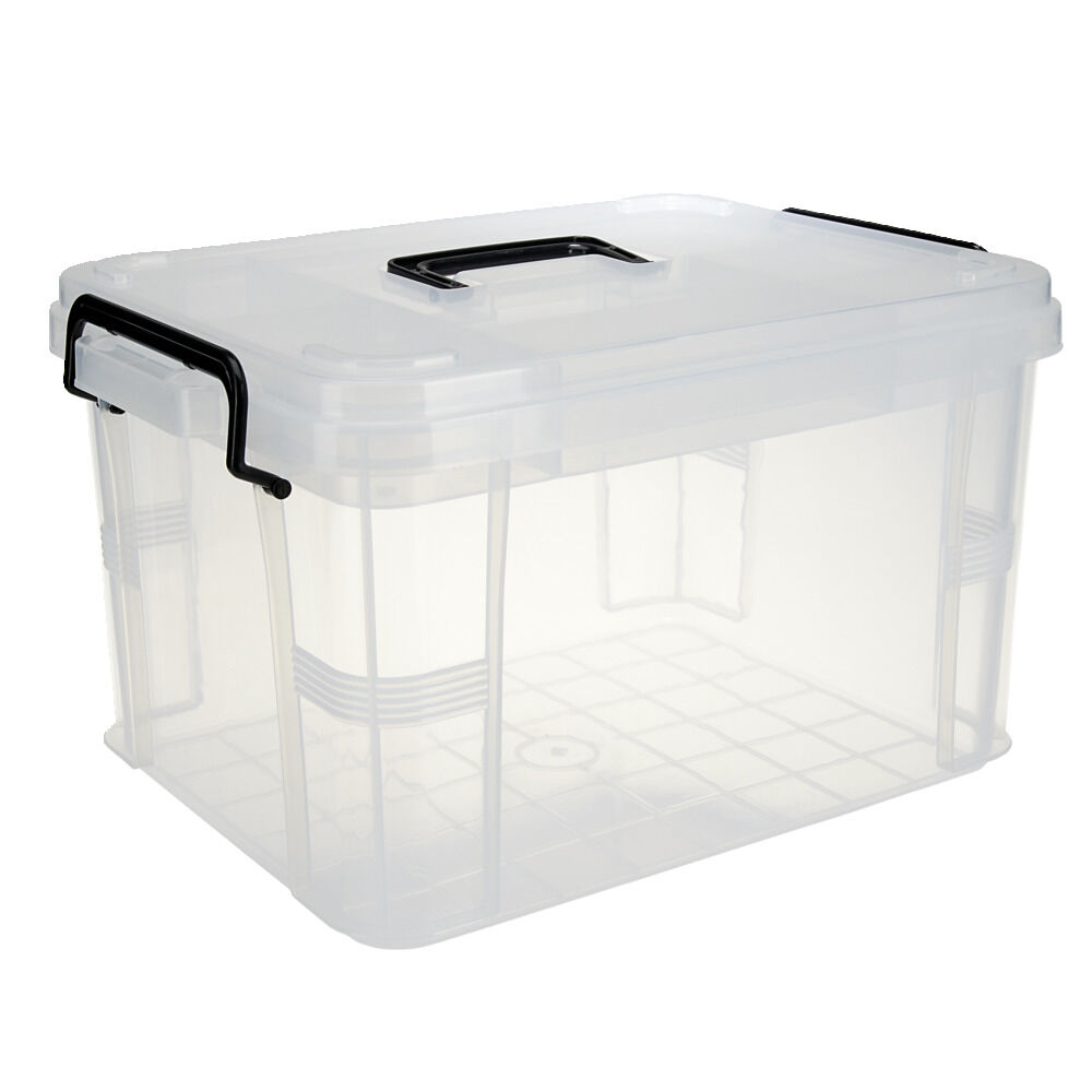 Boîte pharmacie 17L transparente 38,5x27,8xH22cm