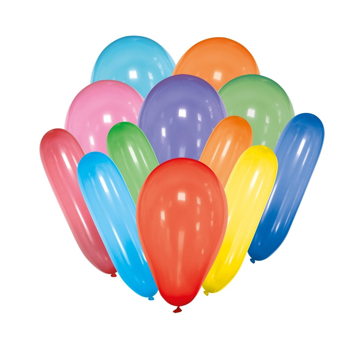 Gekleurde Ballonnen Verschillende Vormen Leeg 30st